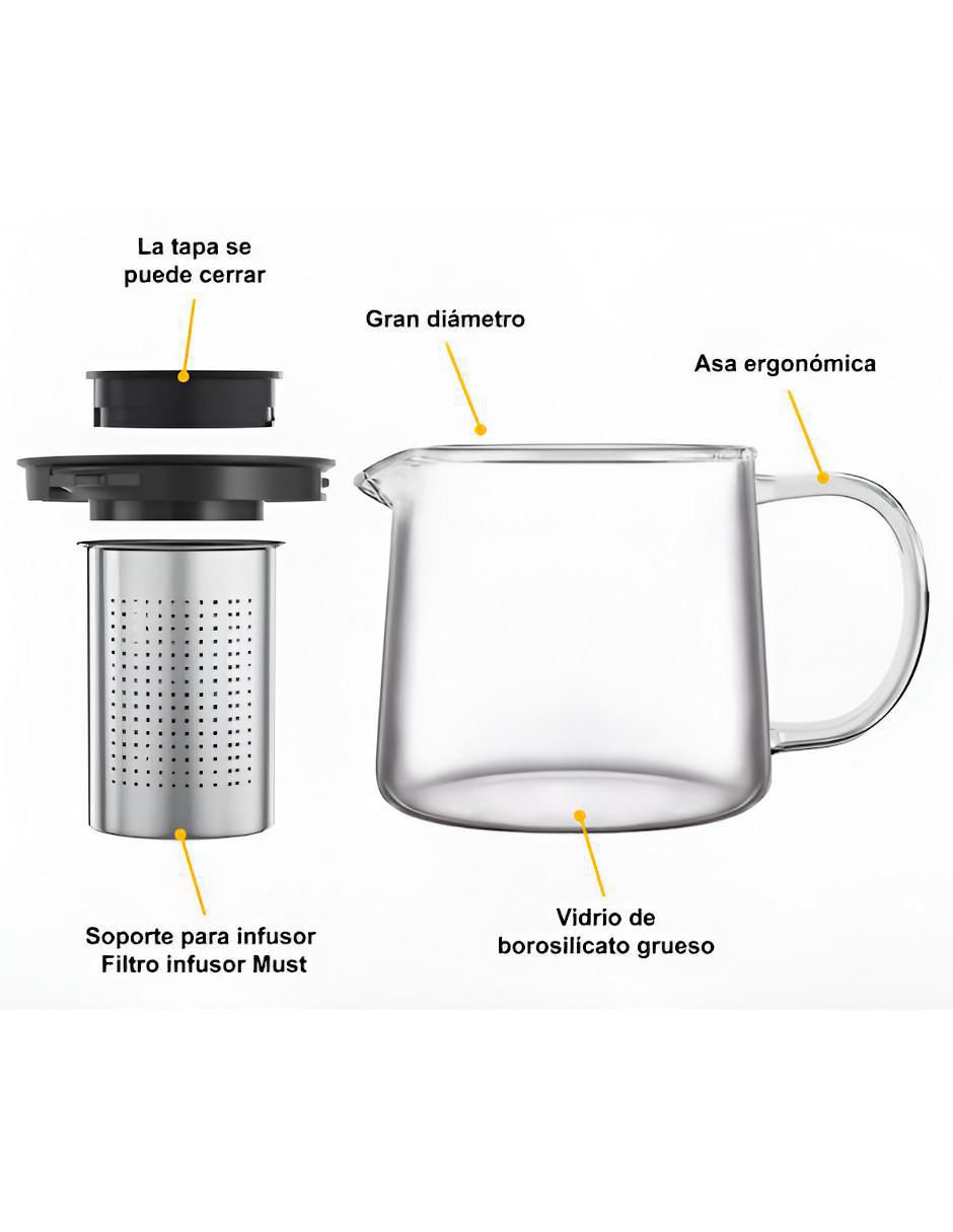 Tetera y taza de vidrio Tetera y taza de vidrio