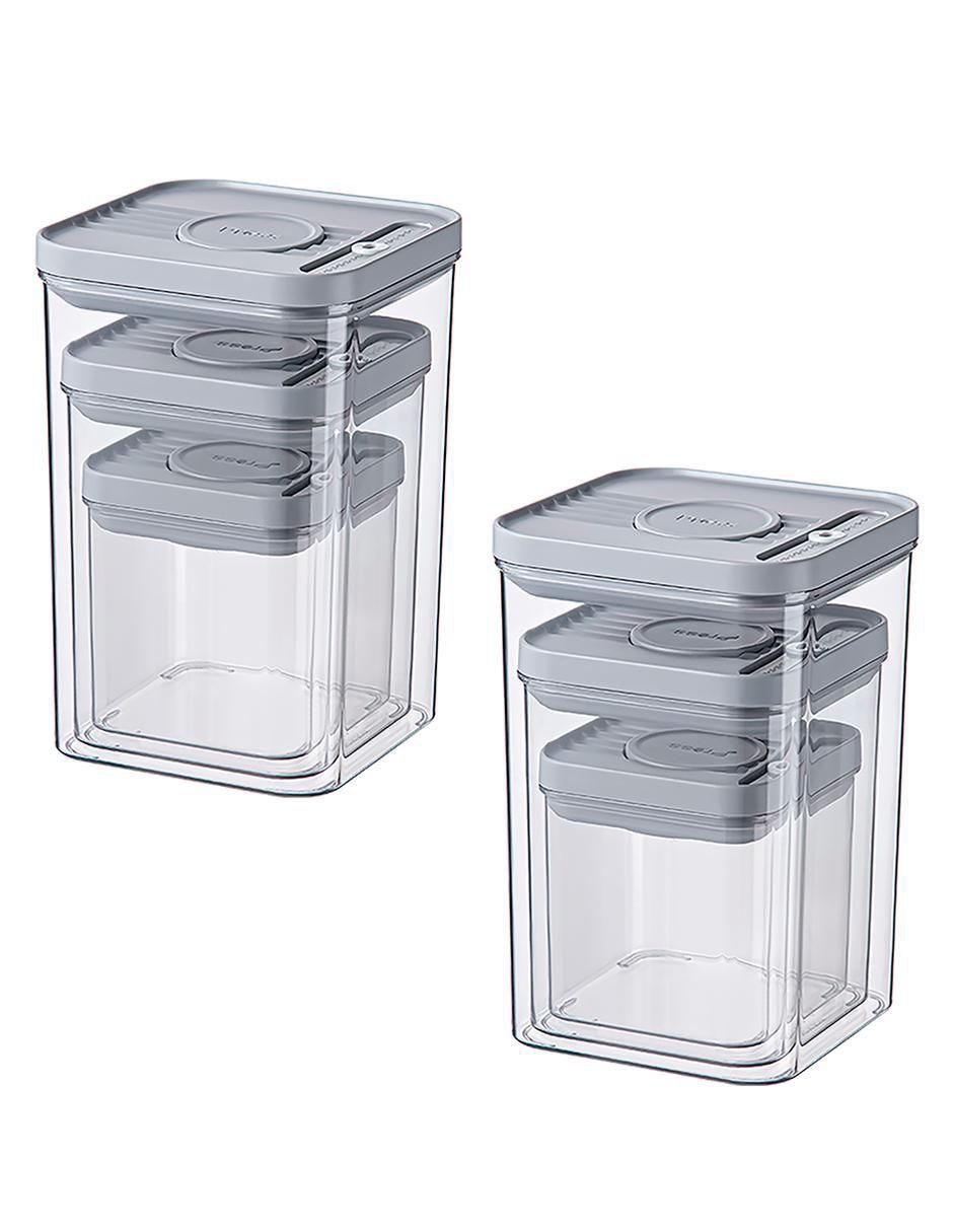 Kit de contenedores Almacenaje de plástico 6 piezas