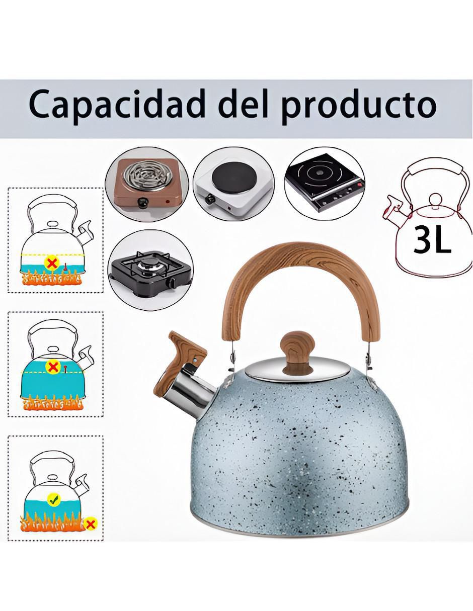 Tetera silbadora de acero inoxidable