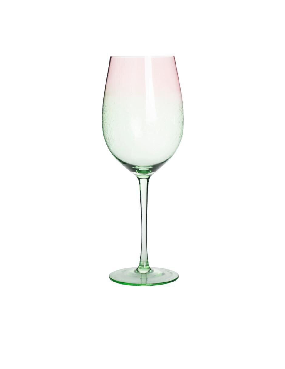 Set de copas para vino Verano de cristal 4 piezas