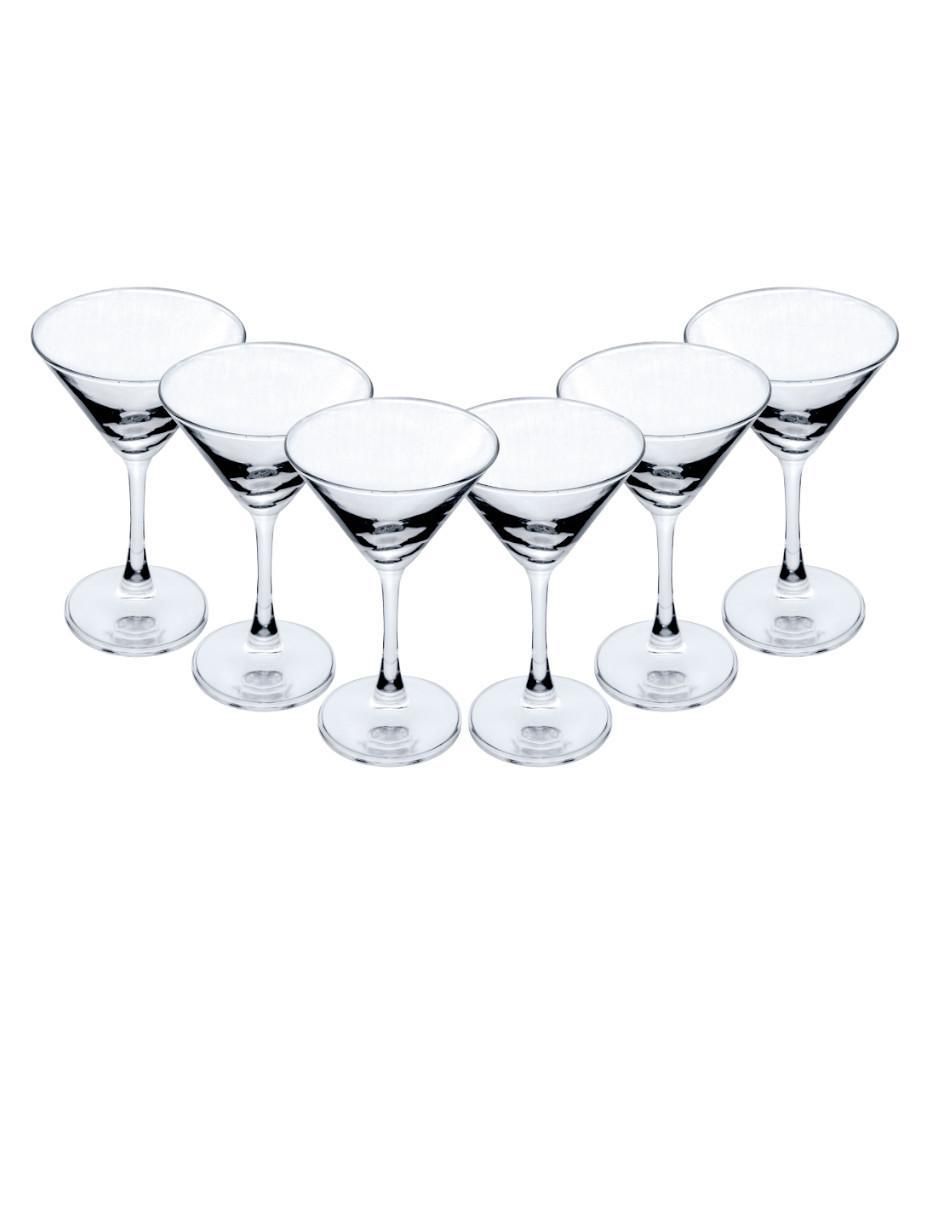 Set de copas para martini Martin´s de cristal 6 piezas Set de copas para martini Martin´s de cristal 6 piezas