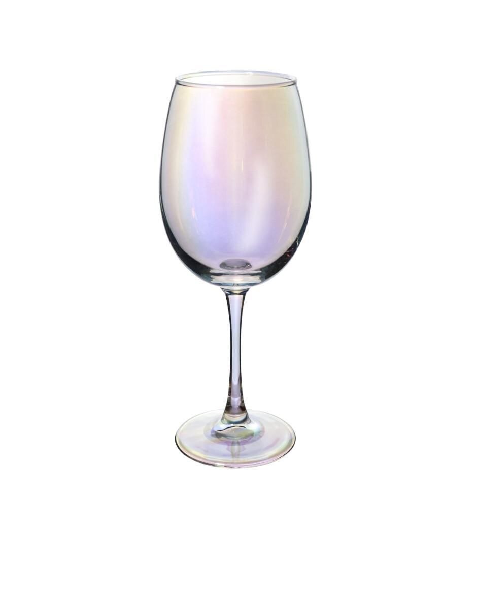 Set de copas para vino de cristal 6 piezas