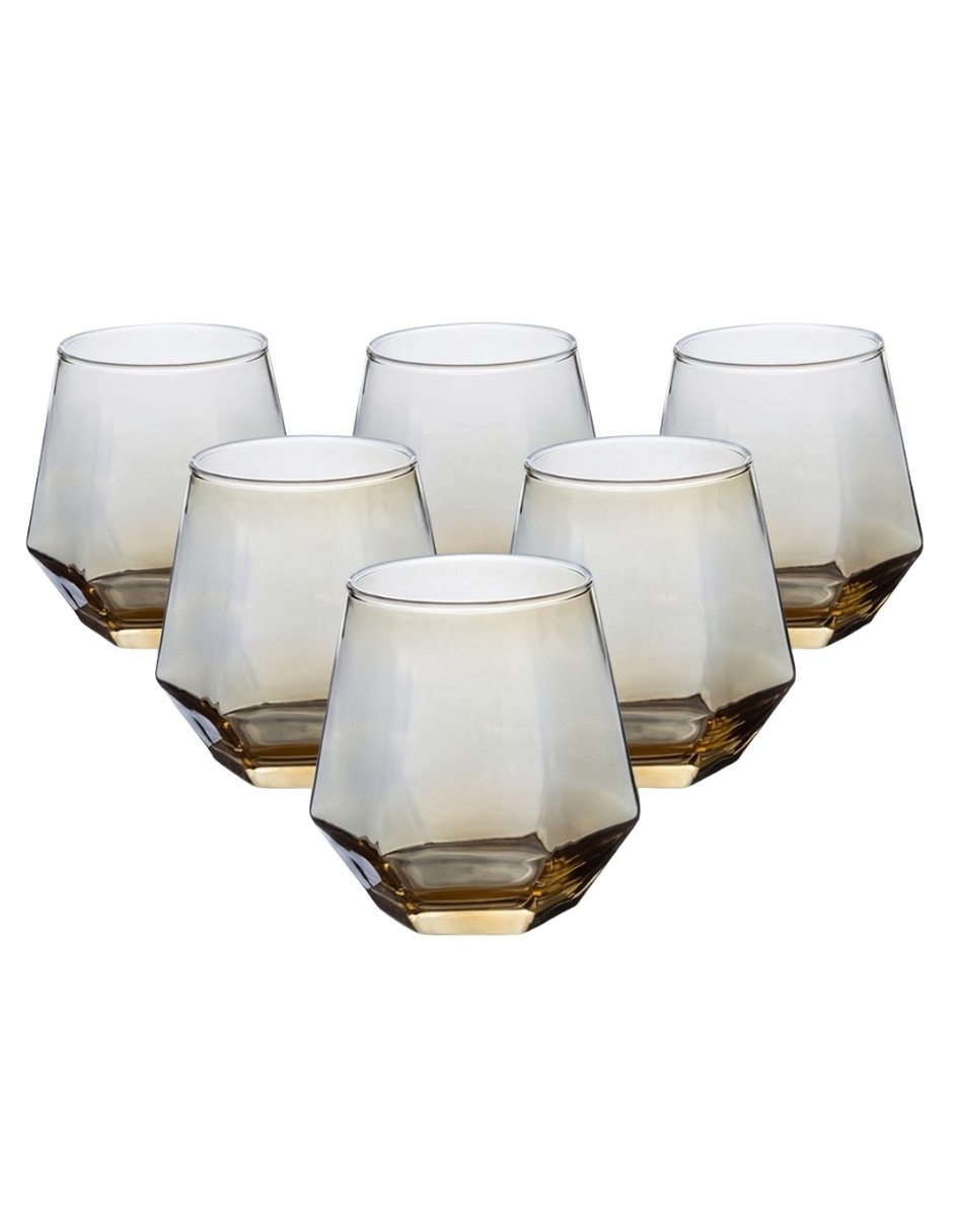 Set vasos de cristal con 6 piezas