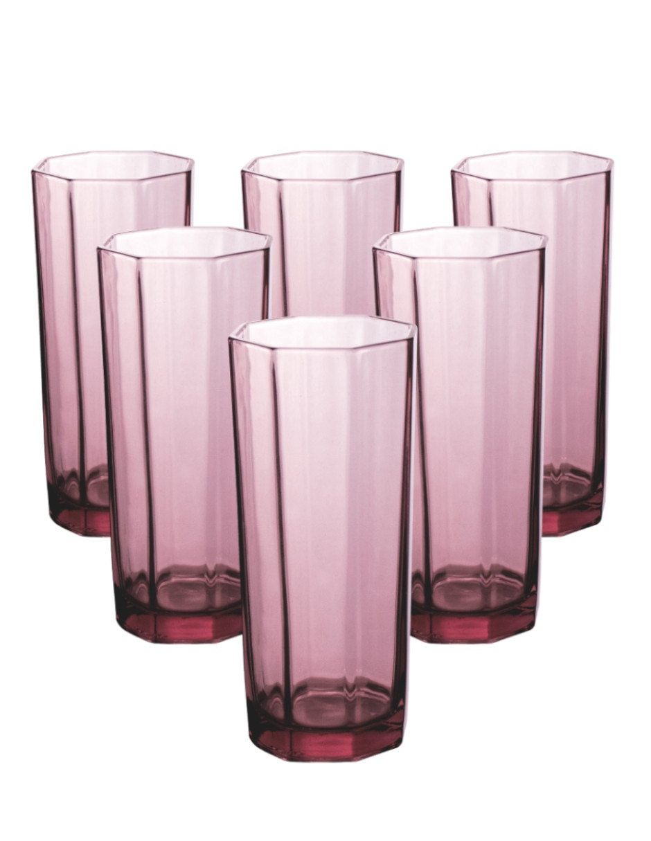 Set vasos ideen de cristal con 6 piezas