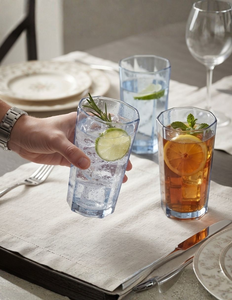 Set vasos de cristal con 6 piezas 2