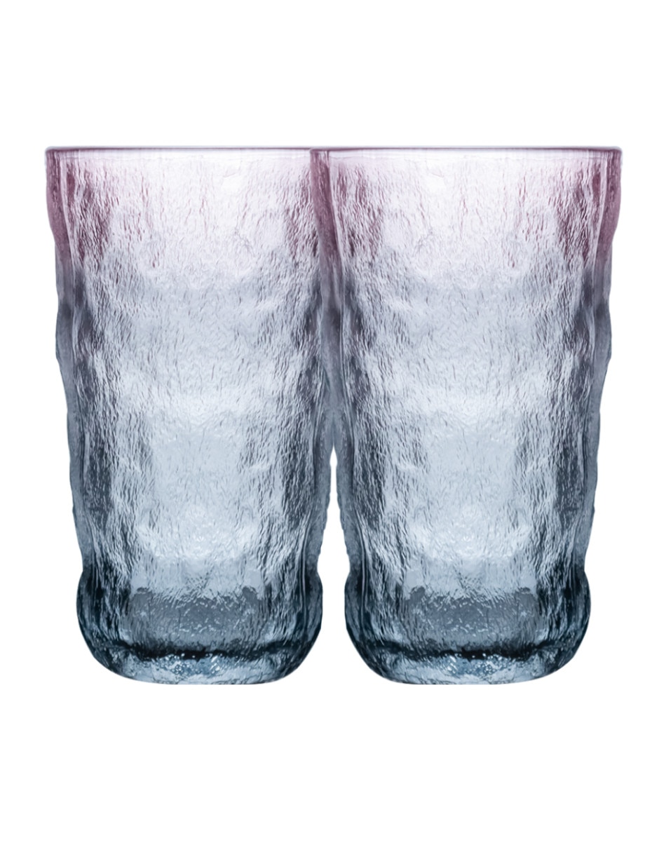 Set vasos collins de cristal con 2 piezas