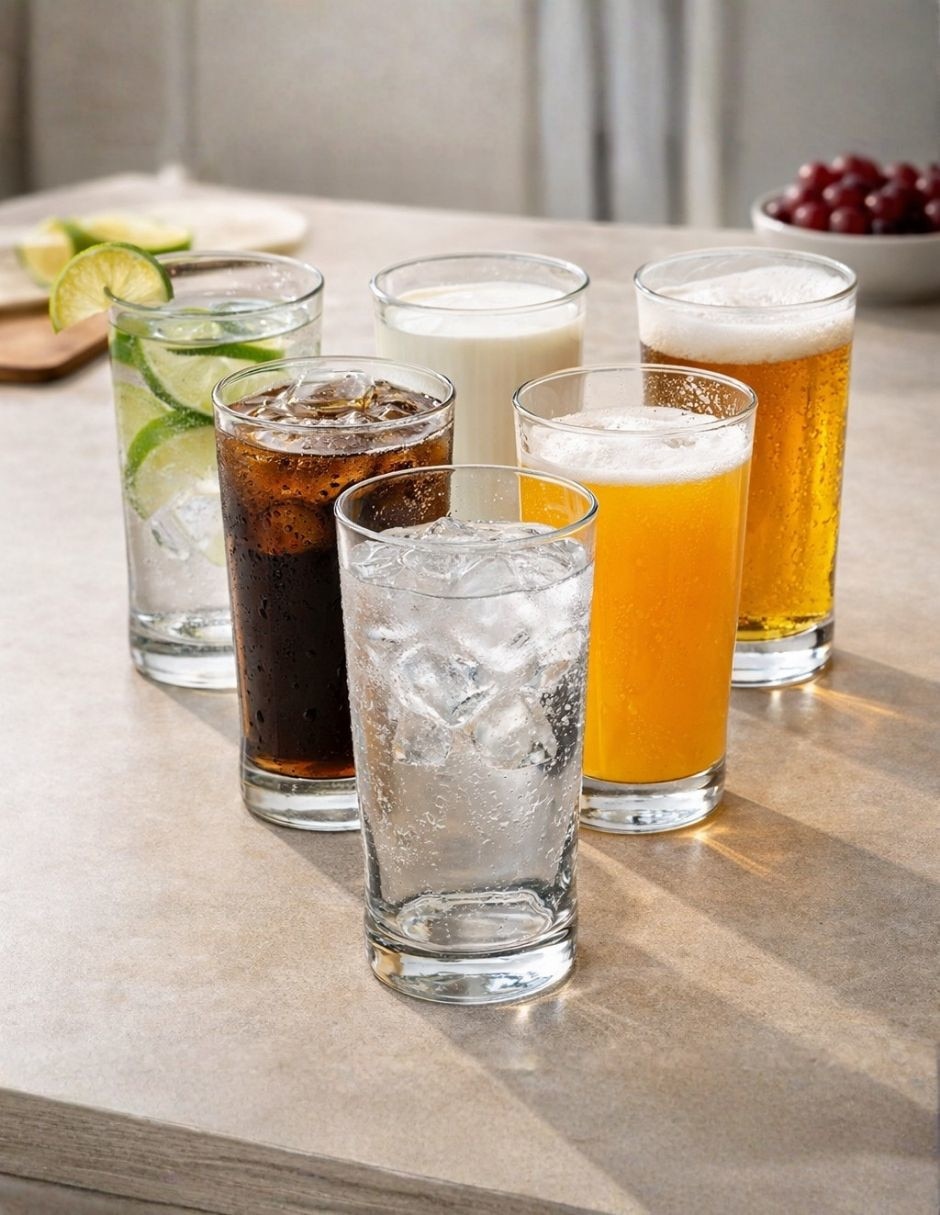 Set de vasos old fashion Liineas de cristal con 6 piezas 5