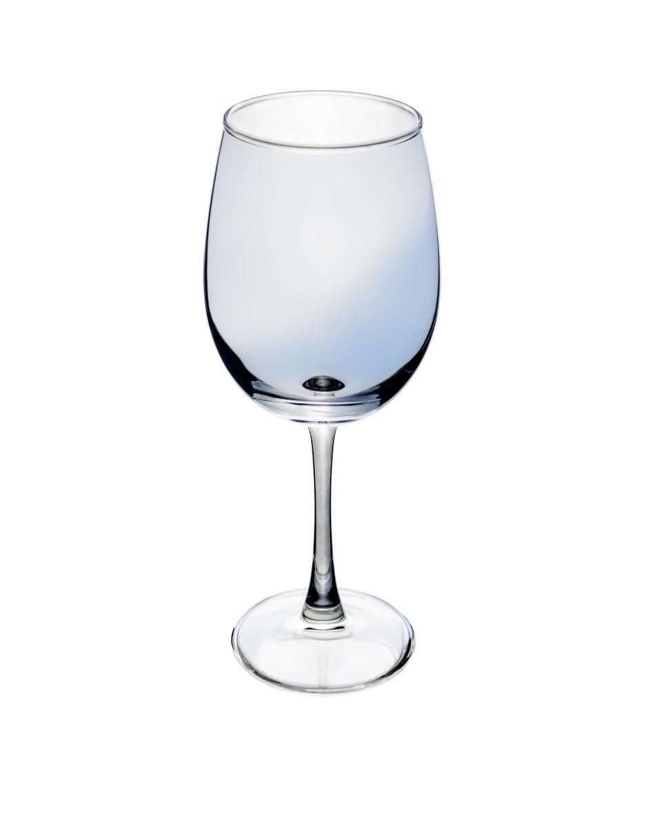 Set de copas para vino blanco Aura Azul de cristal 6 piezas