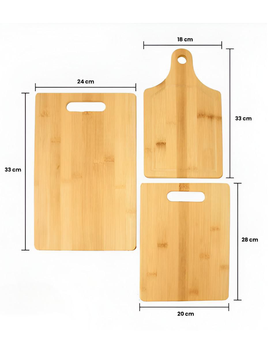 Set tabla para picar de madera