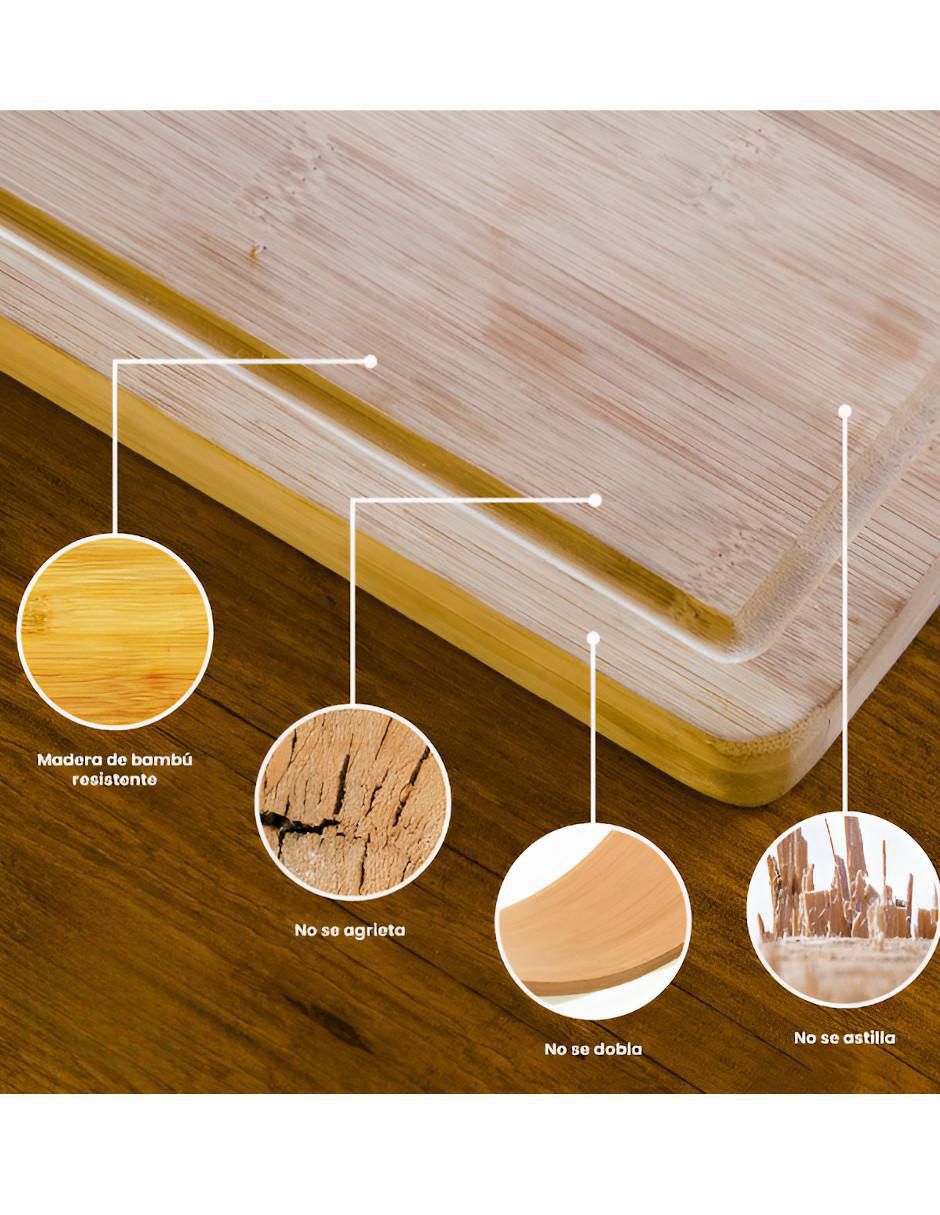 Set tabla para picar de madera