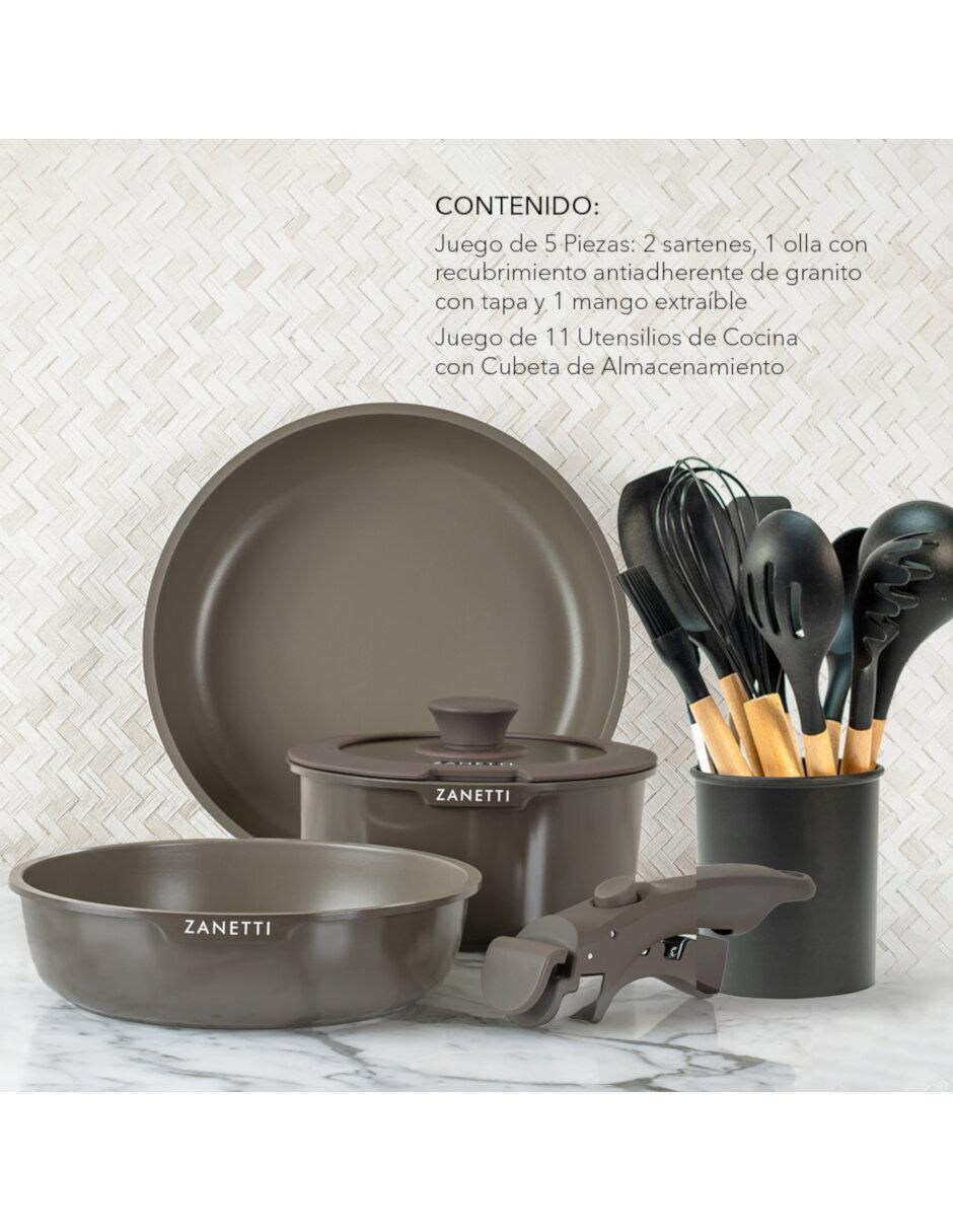 Batería de cocina de aluminio antiadherente sin PFOA 17 piezas 2