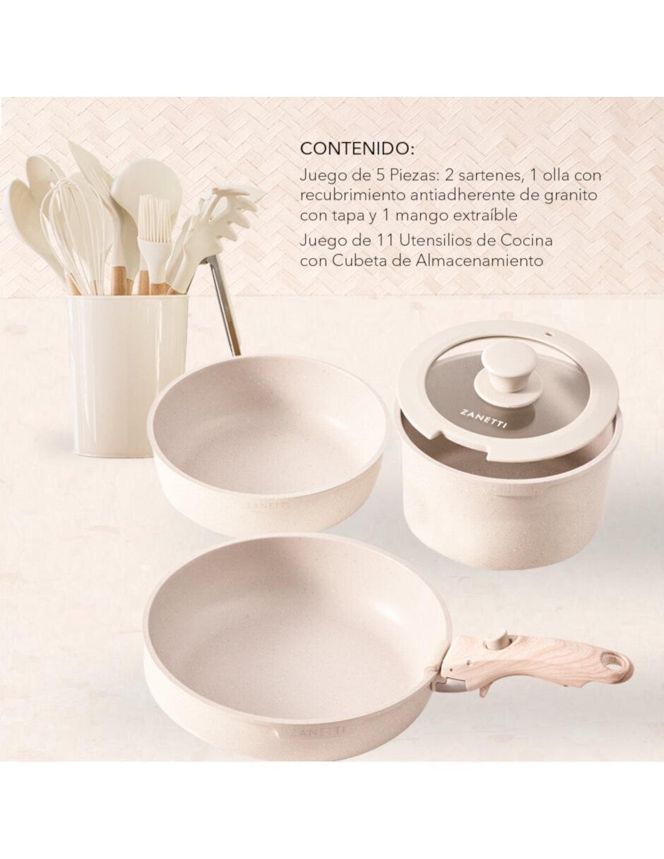 Batería de cocina de aluminio fundido antiadherente sin PFOA 17 piezas 6