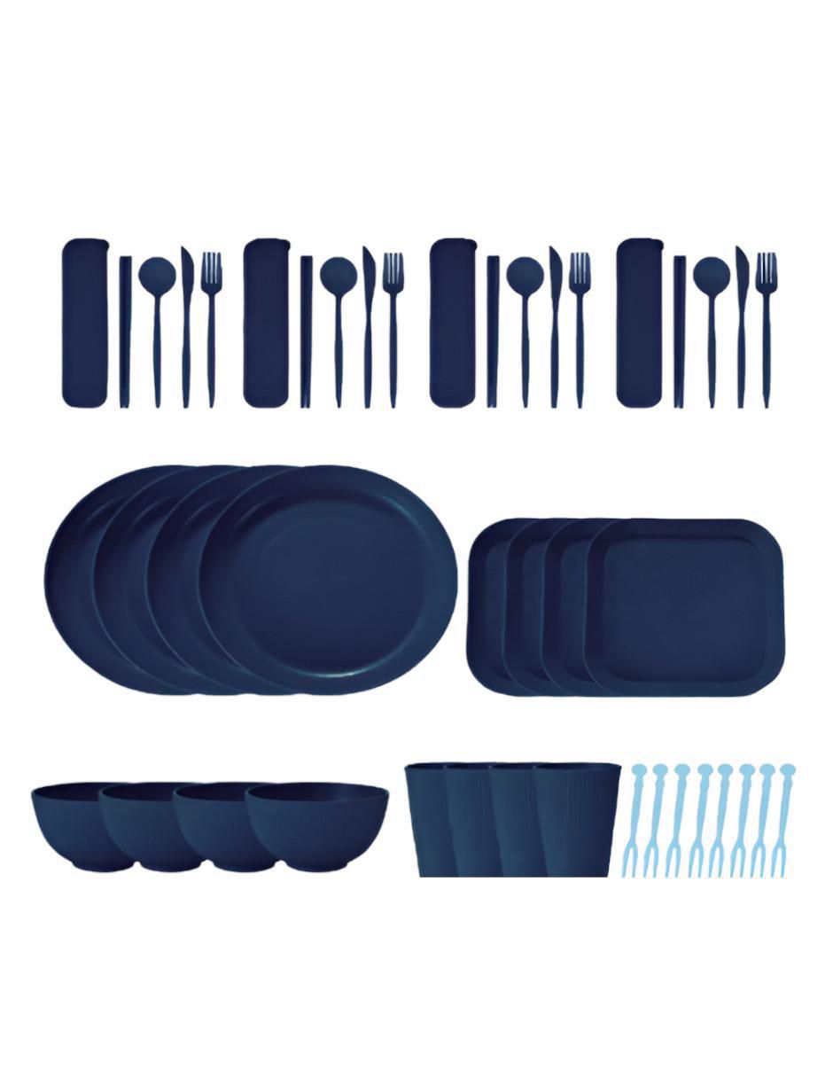 Vajilla infantil de plástico para 4 personas Vajilla infantil de plástico para 4 personas