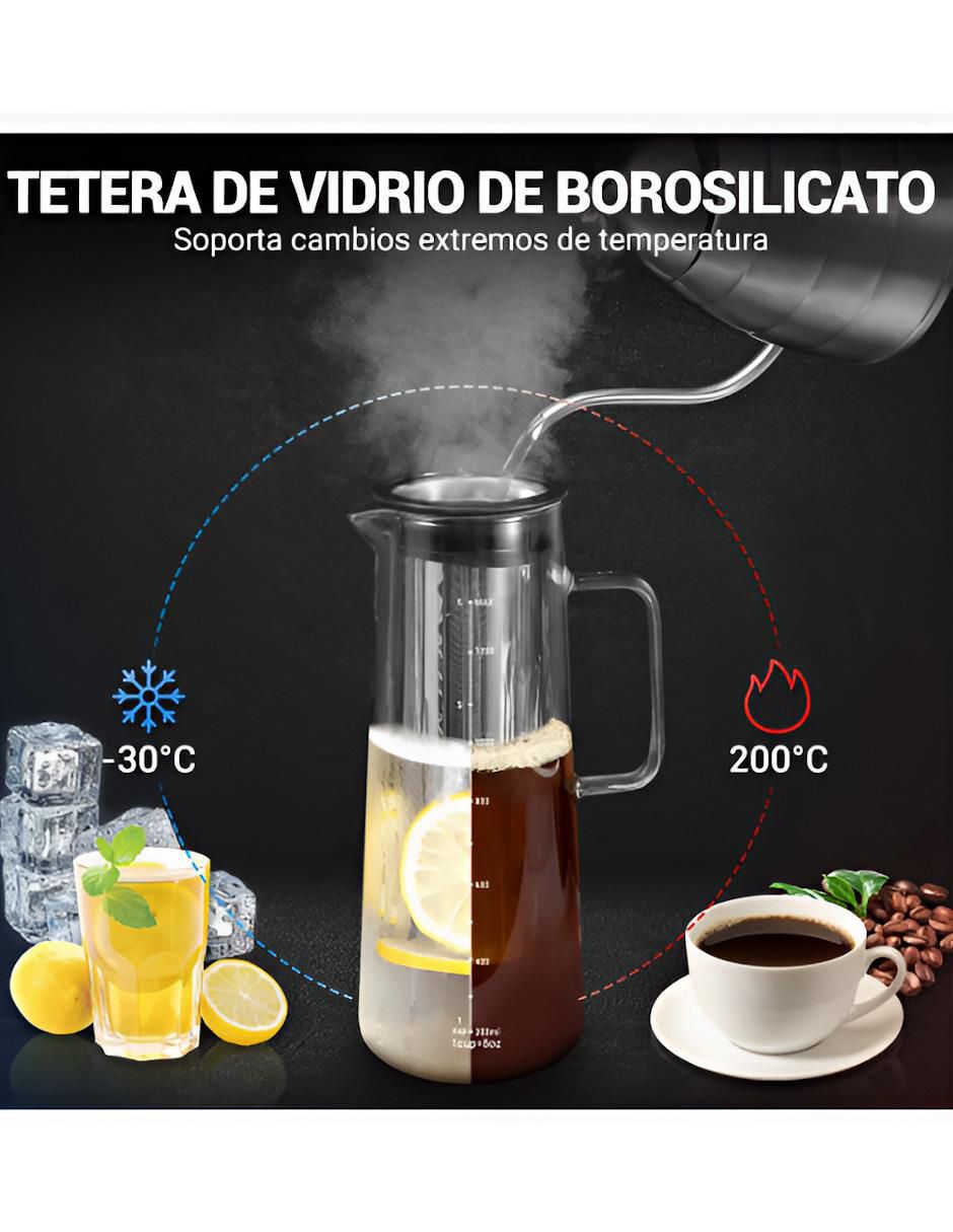 Tetera infusora Xtellar de vidrio