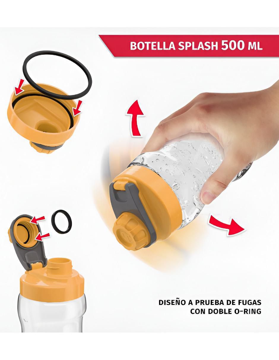Botella de agua con tapa a prueba de derrame 500 ml