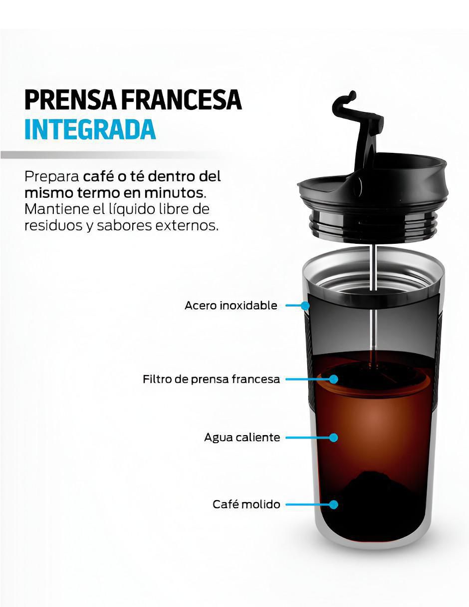 Termo de acero inoxidable con tapa rosca 350 ml