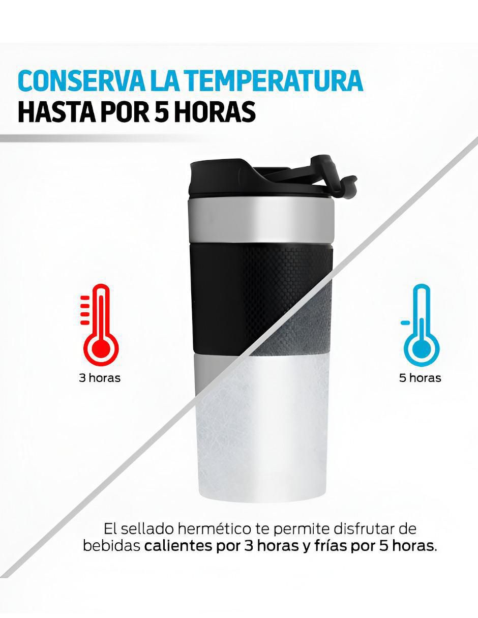Termo de acero inoxidable con tapa rosca 350 ml