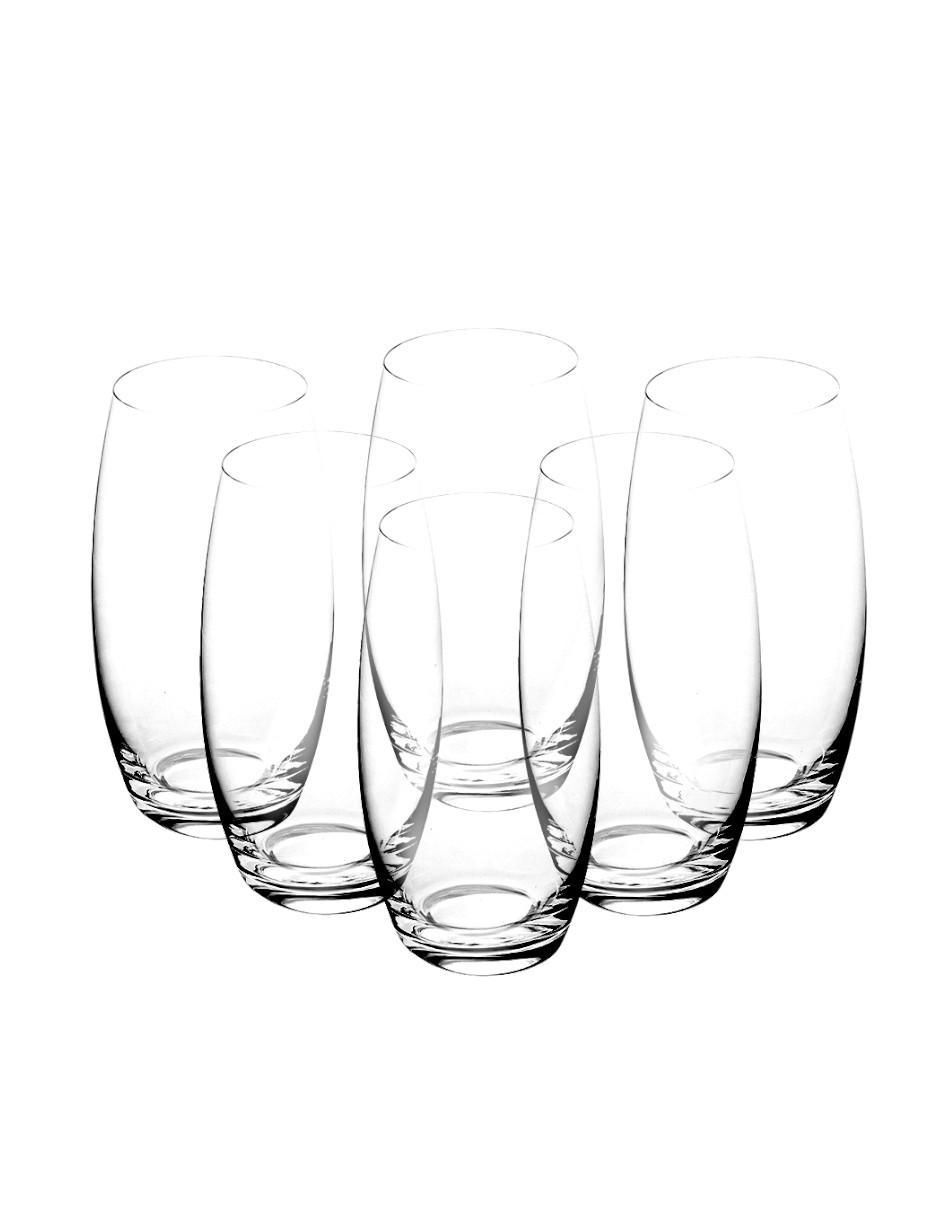 Vaso para agua Collins de cristal con 6 piezas