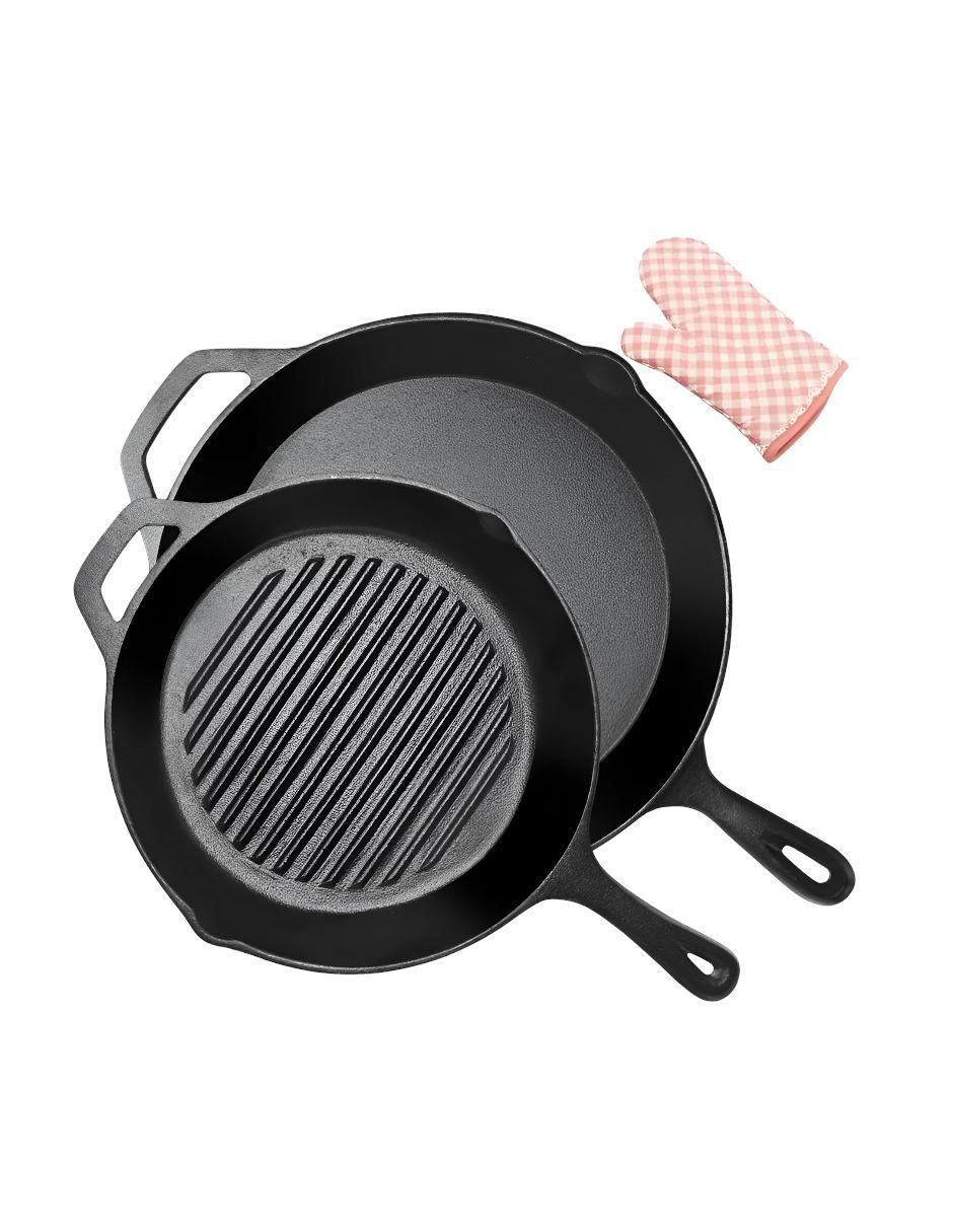 Set de sartenes Xtellar de hierro fundido 3 piezas