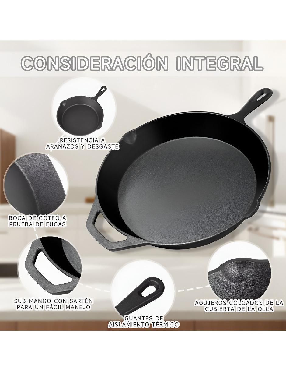 Set de sartenes Xtellar de hierro fundido 3 piezas