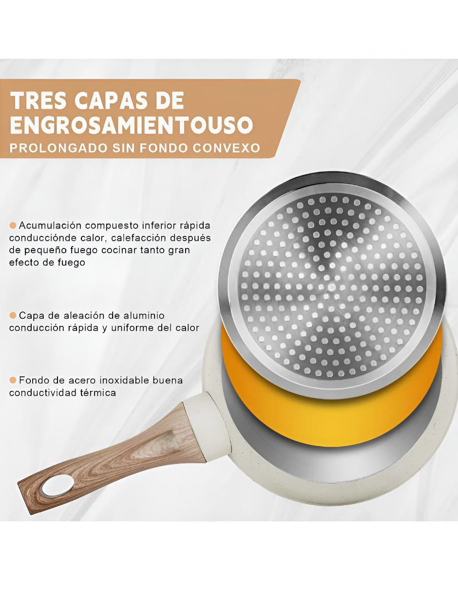 Set de sartenes de aluminio fundido 3 piezas