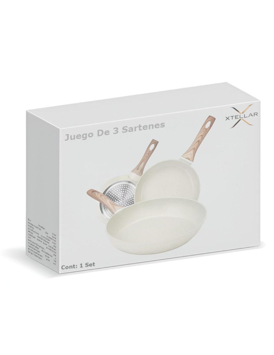 Set de sartenes de aluminio fundido 3 piezas