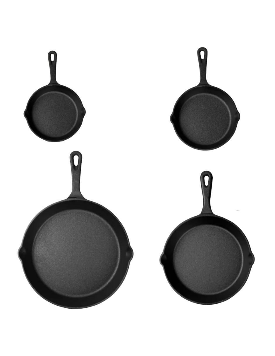 Set de sartenes de hierro 4 piezas 1