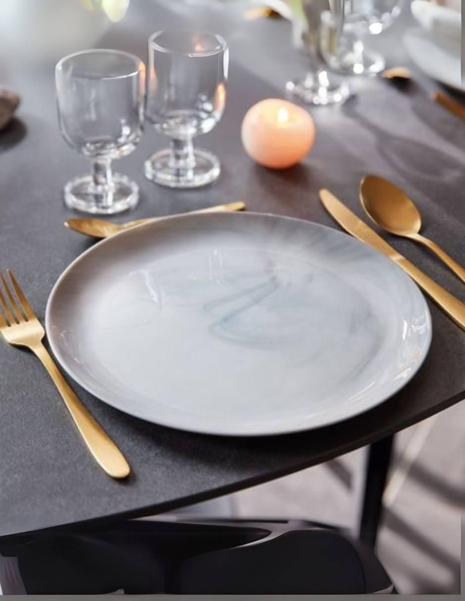 Plato trinche Diwali de vidrio 6 piezas