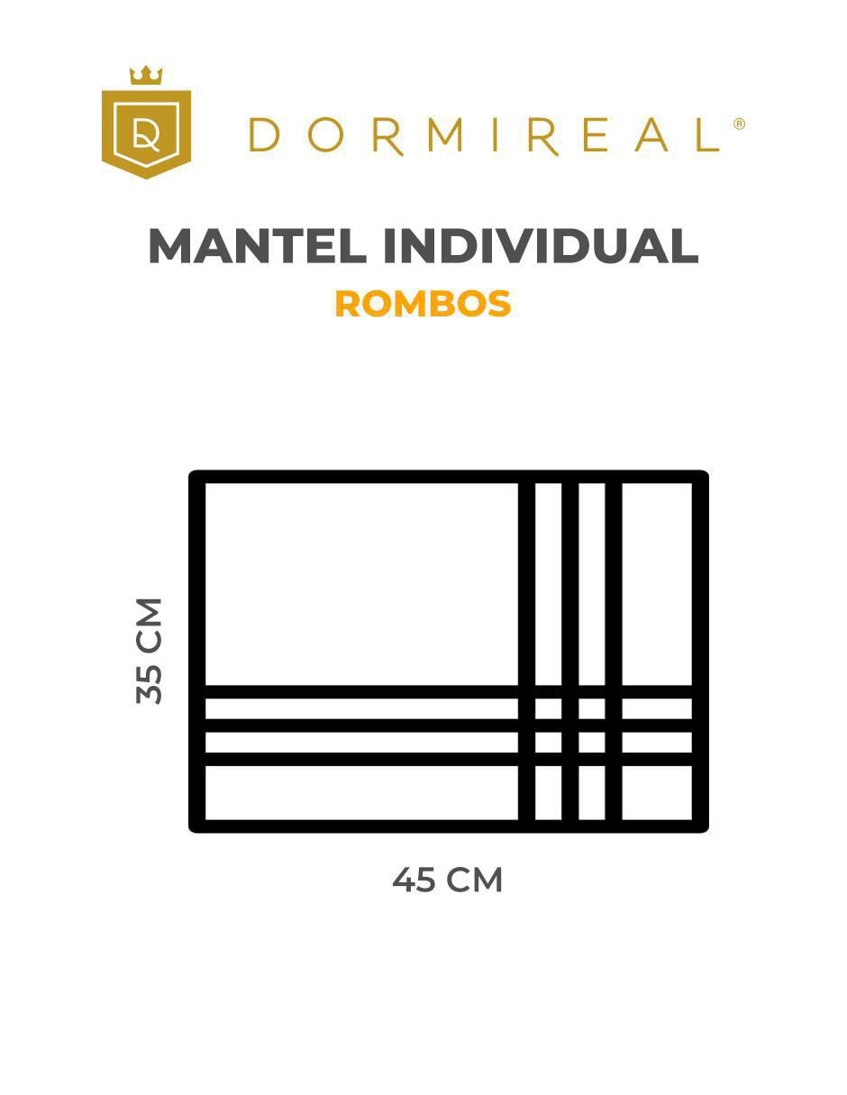 Mantel rectangular Rombos 6