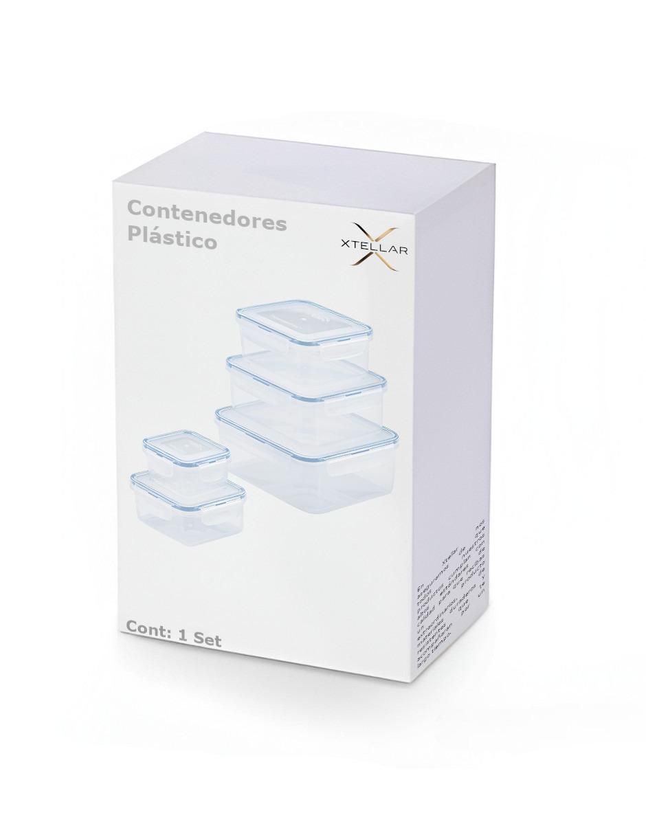 Set contenedores de plástico 5 piezas 2