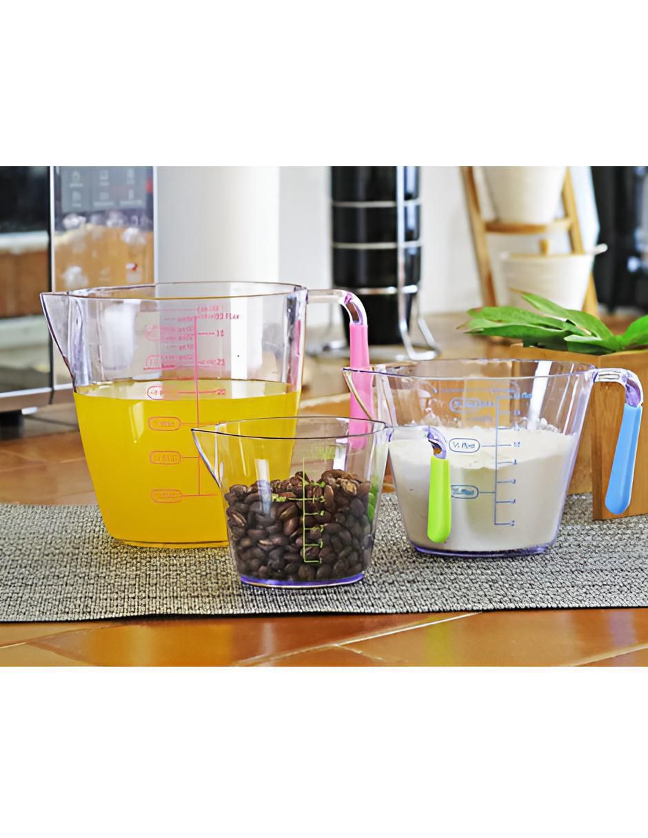Set taza medidora de plástico 3 piezas