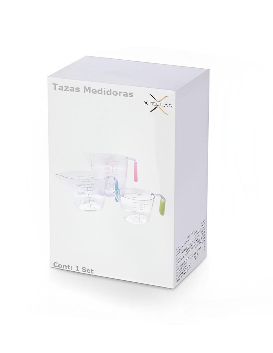 Set taza medidora de plástico 3 piezas