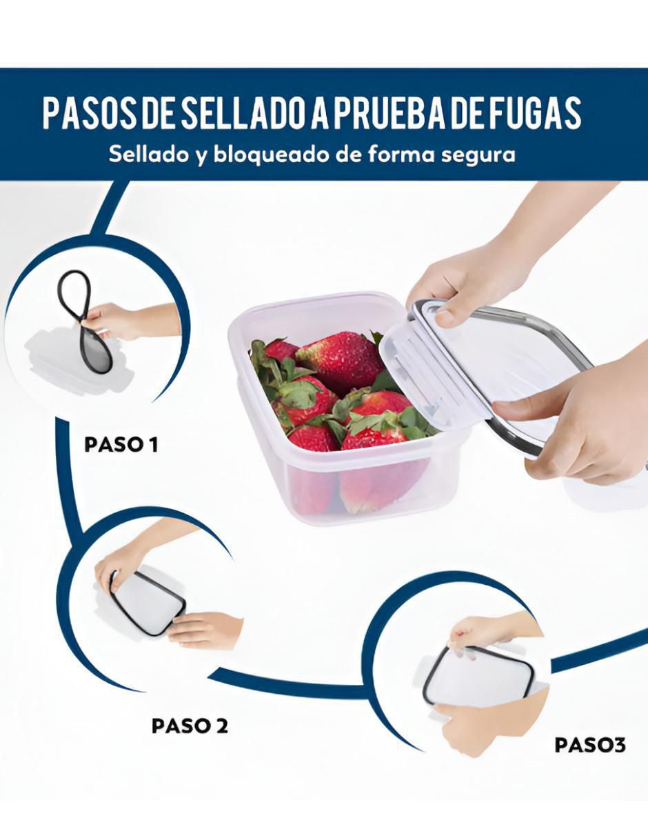 Set contenedores de plástico 12 piezas