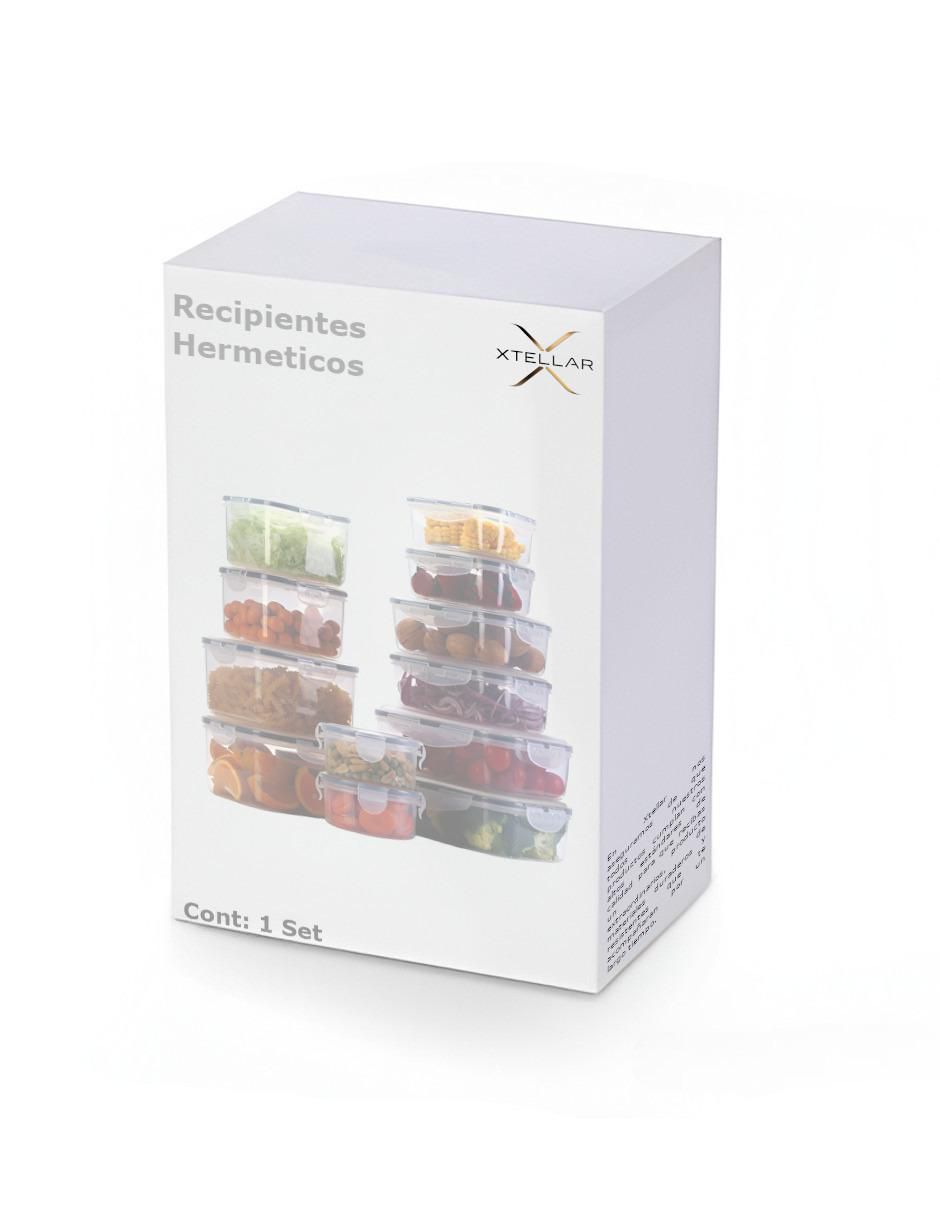 Set contenedores de plástico 12 piezas
