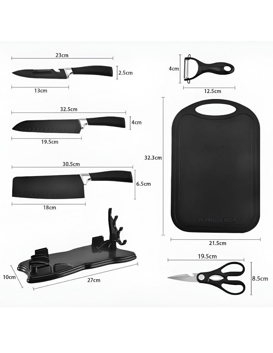 Set de cuchillos utilitario xtllar1037 10 piezas