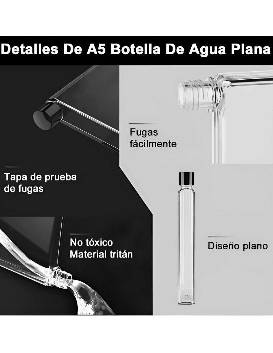 Set botella de agua con tapa rosca 750 ml