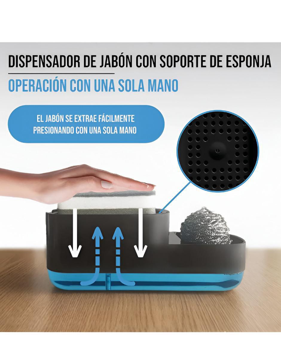 Dosificador de jabón con portaesponjas 2