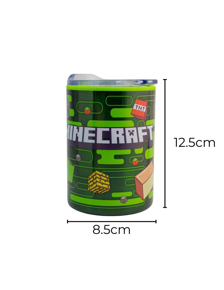 Termo de acero inoxidable Minecraft con tapa a presión 350 ml 7