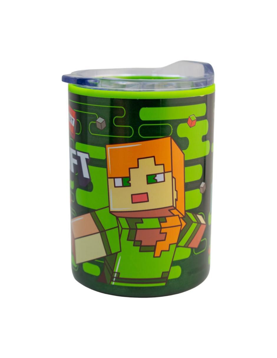 Termo de acero inoxidable Minecraft con tapa a presión 350 ml 4