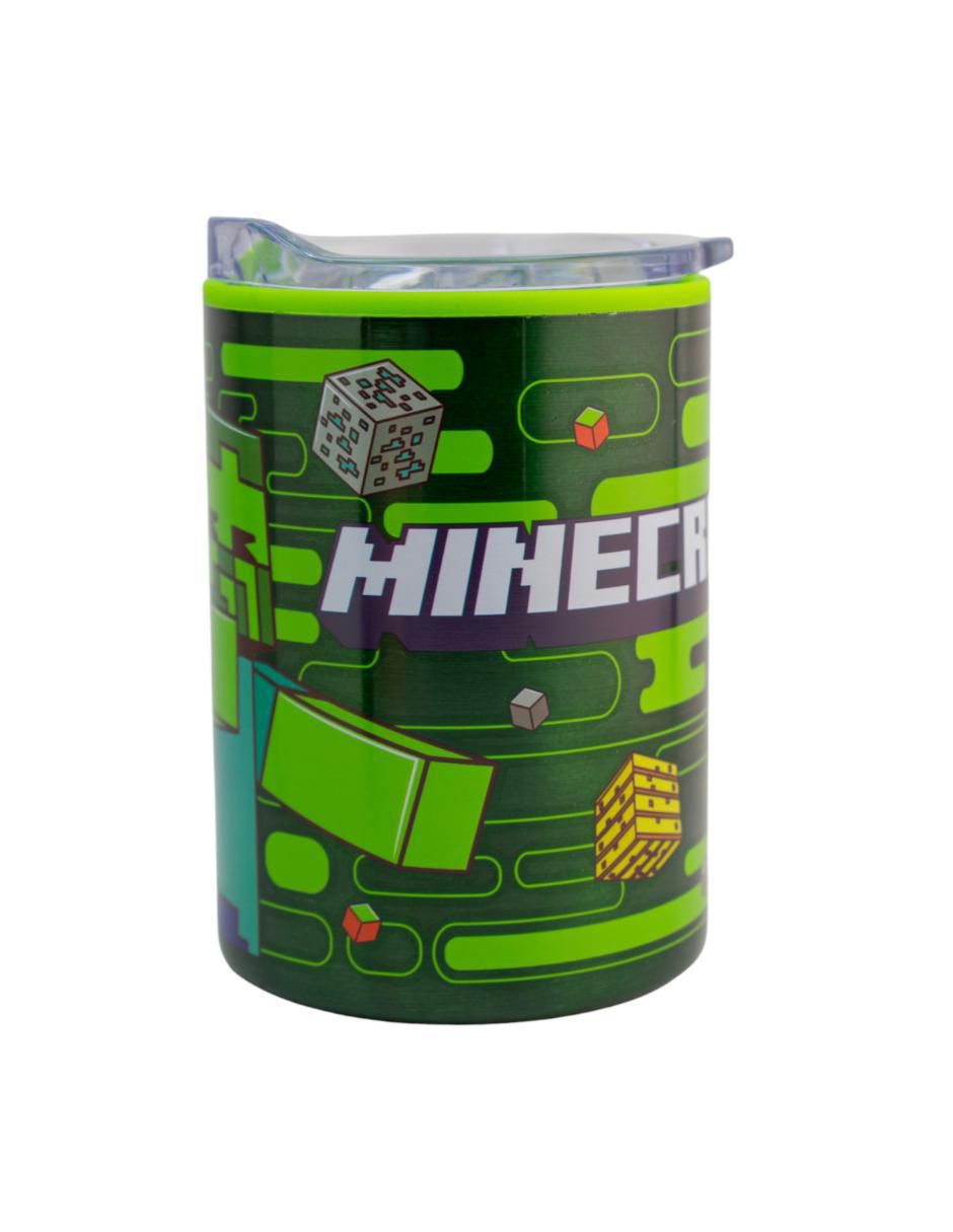 Termo de acero inoxidable Minecraft con tapa a presión 350 ml 2