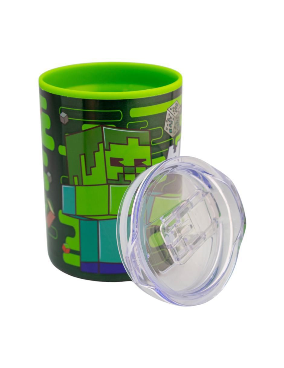 Termo de acero inoxidable Minecraft con tapa a presión 350 ml 6