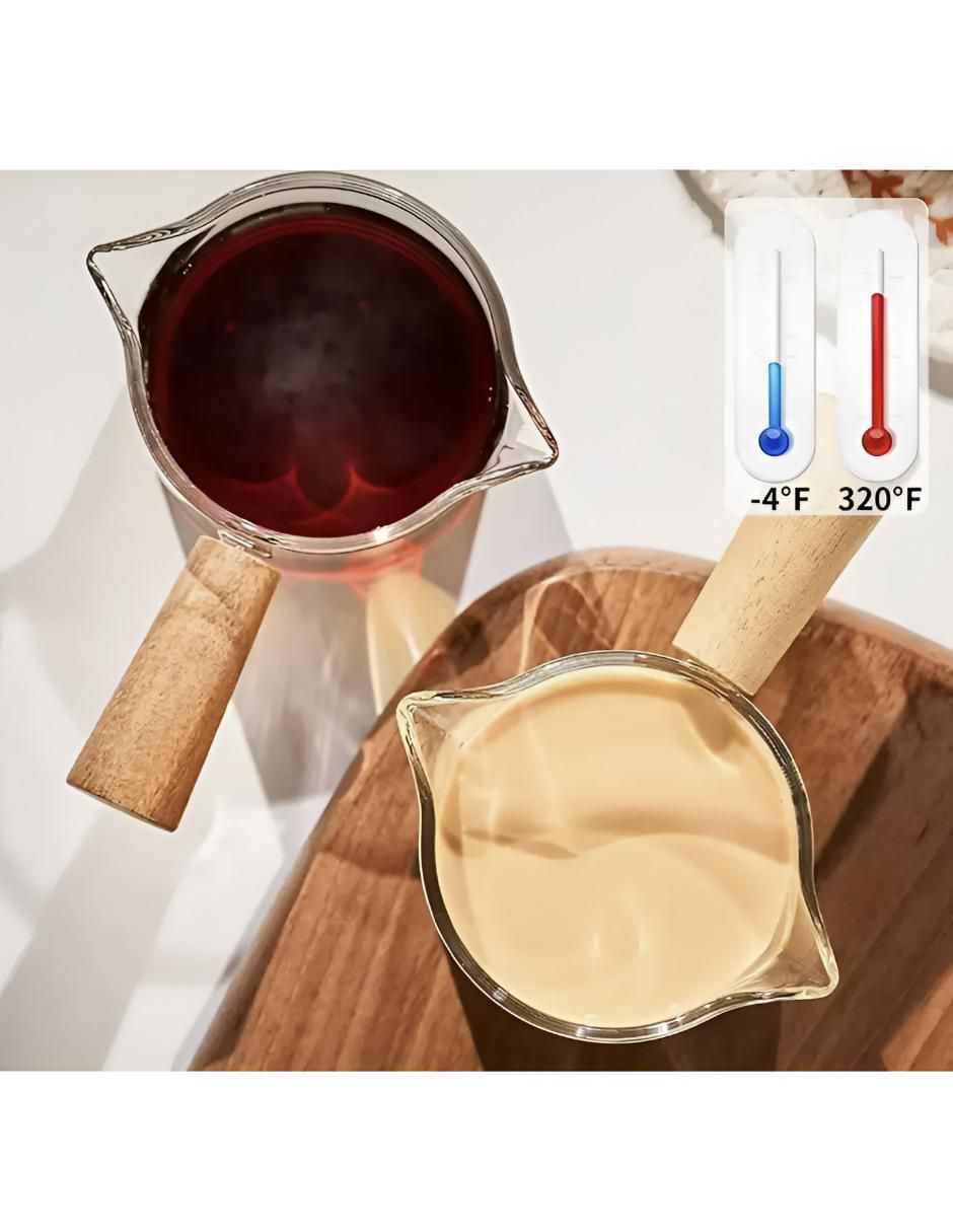 Taza medidora de vidrio