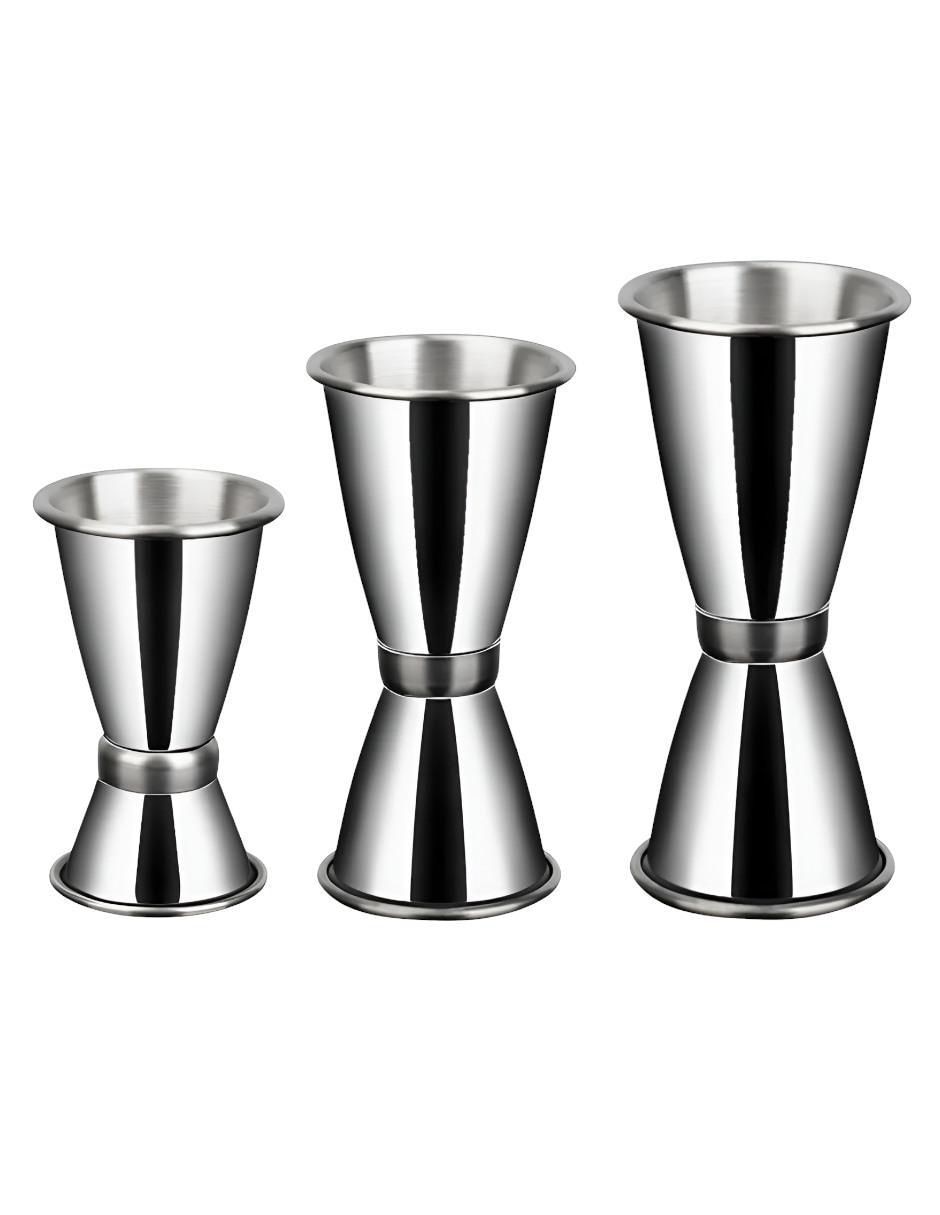 Set de vasos medidor de acero inoxidable con 3 piezas Set de vasos medidor de acero inoxidable con 3 piezas
