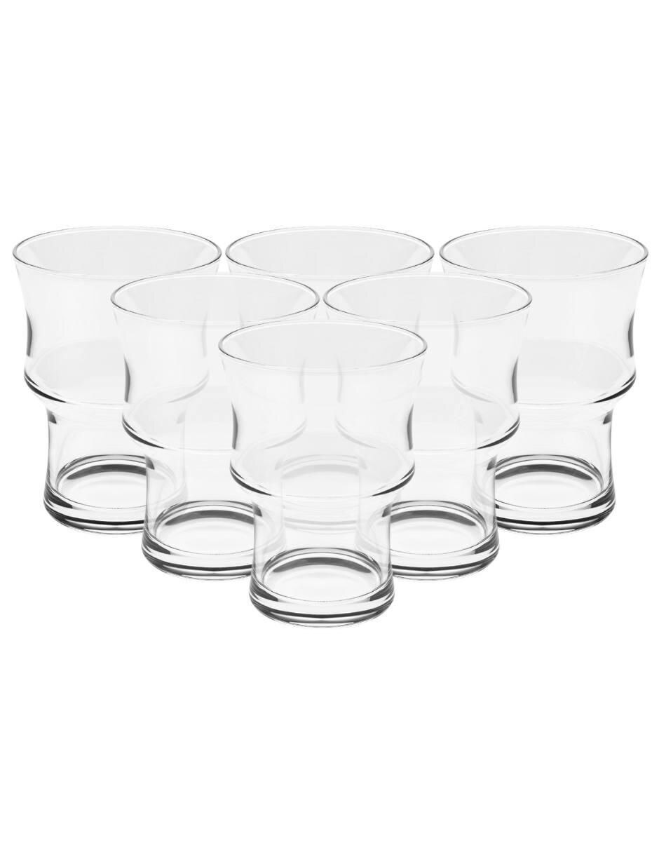Set de vasos para agua Dude de vidrio con 6 piezas Set de vasos para agua Dude de vidrio con 6 piezas
