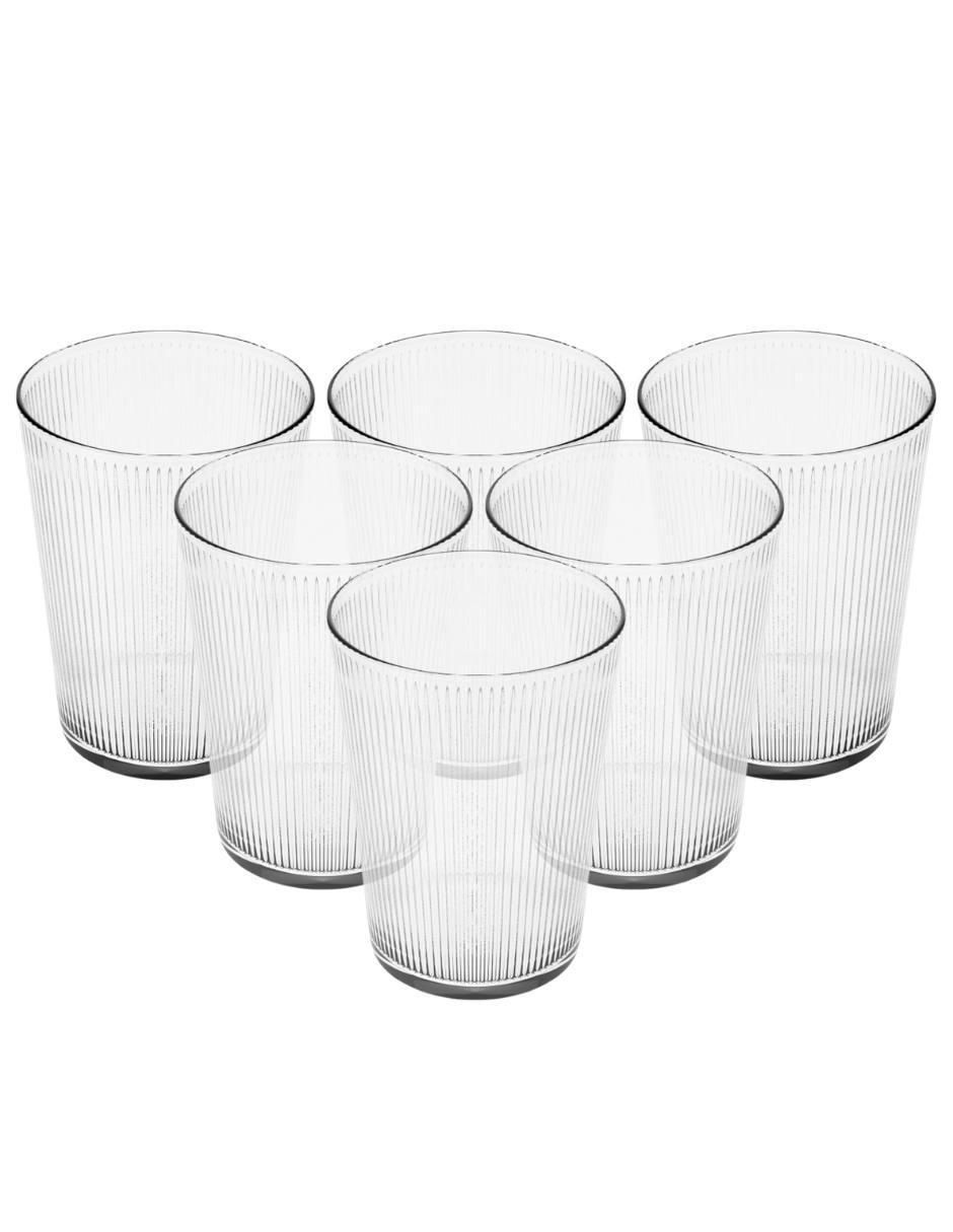 Set de vasos para agua Some Lines de vidrio con 6 piezas