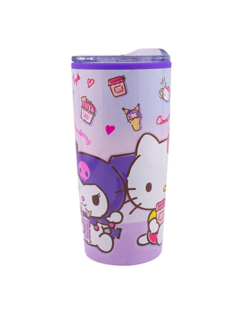 Termo doble pared de acero inoxidable Sanrio con tapa a presión 500 ml