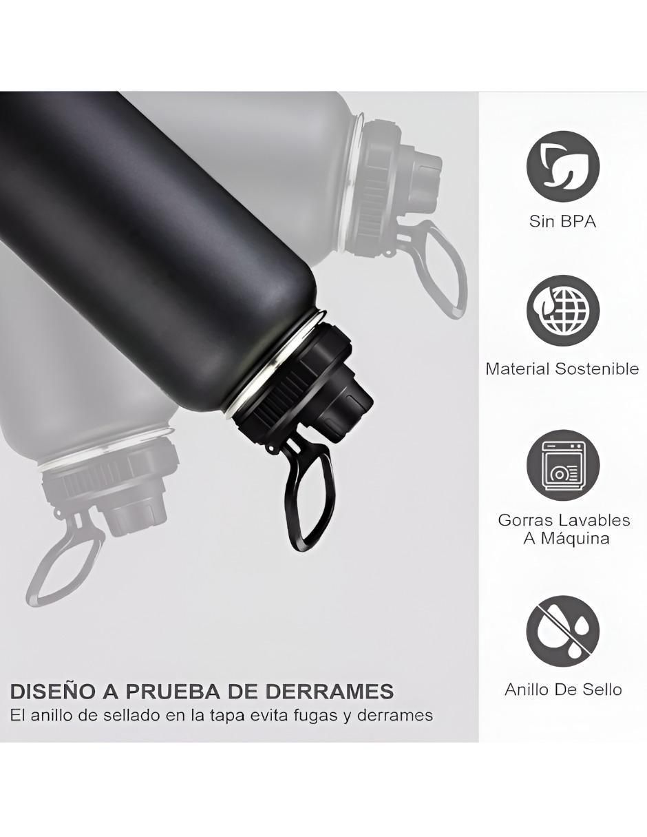 Termo de acero inoxidable con tapa rosca 1.2 L 2