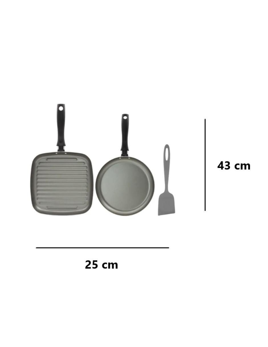 Set de sartenes de aluminio 3 piezas 6
