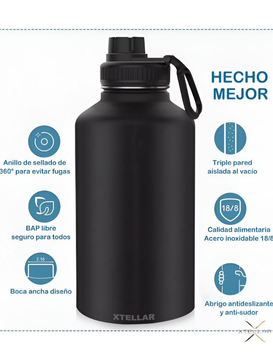 Termo de acero inoxidable Xtllar123 con tapa rosca 1.9 L 2