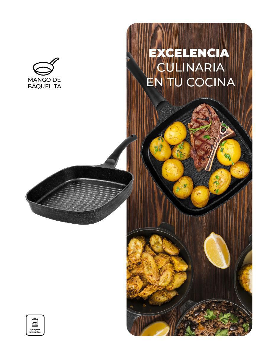 Sartén grill de mármol